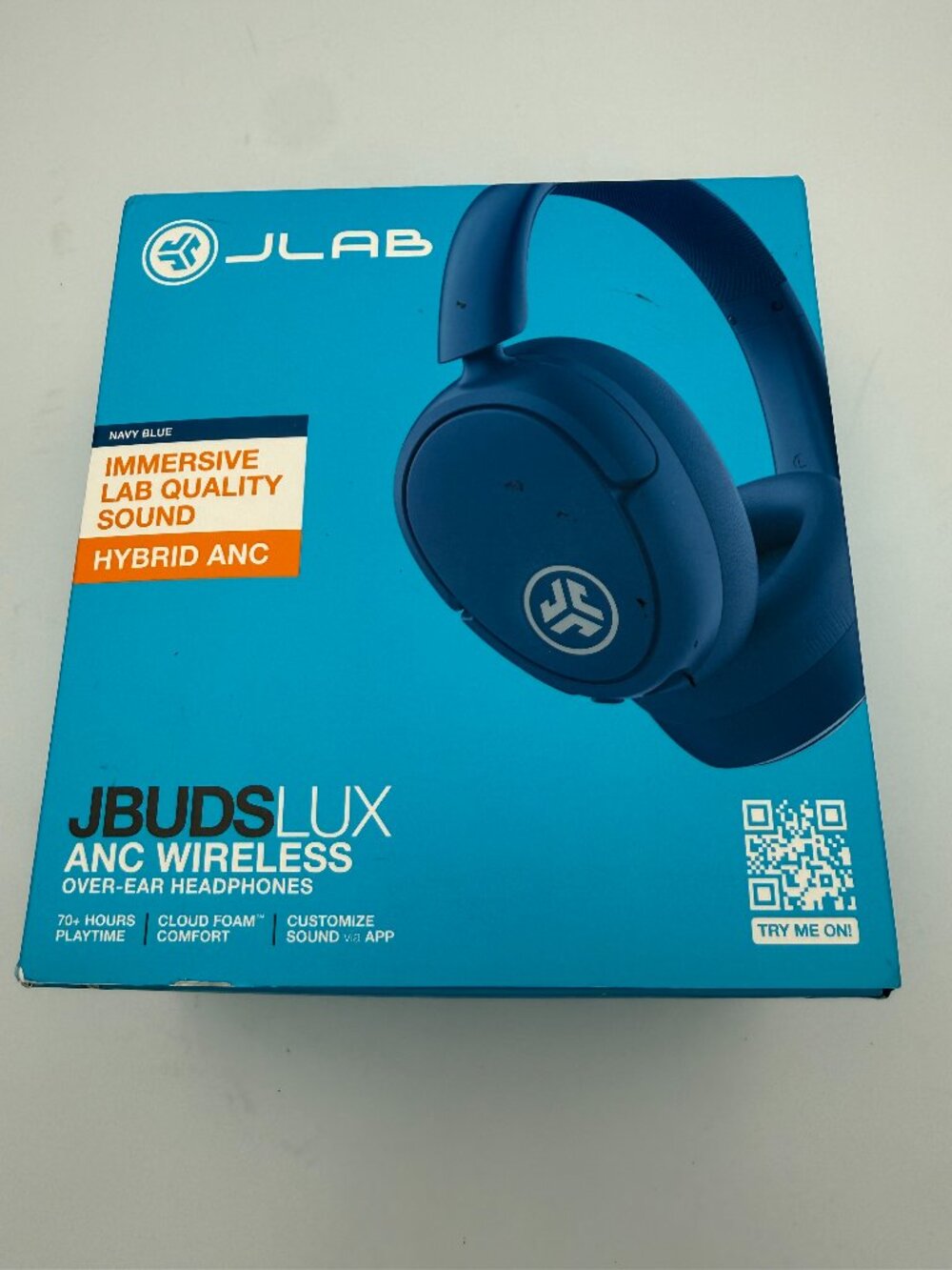 JLab JBuds Lux ANC Wireless Over-Ear Headphones Navy Blue